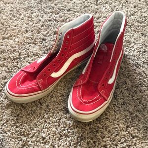 Red high top vans
